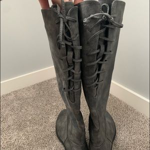 NEW boutique knee high back lace up boots